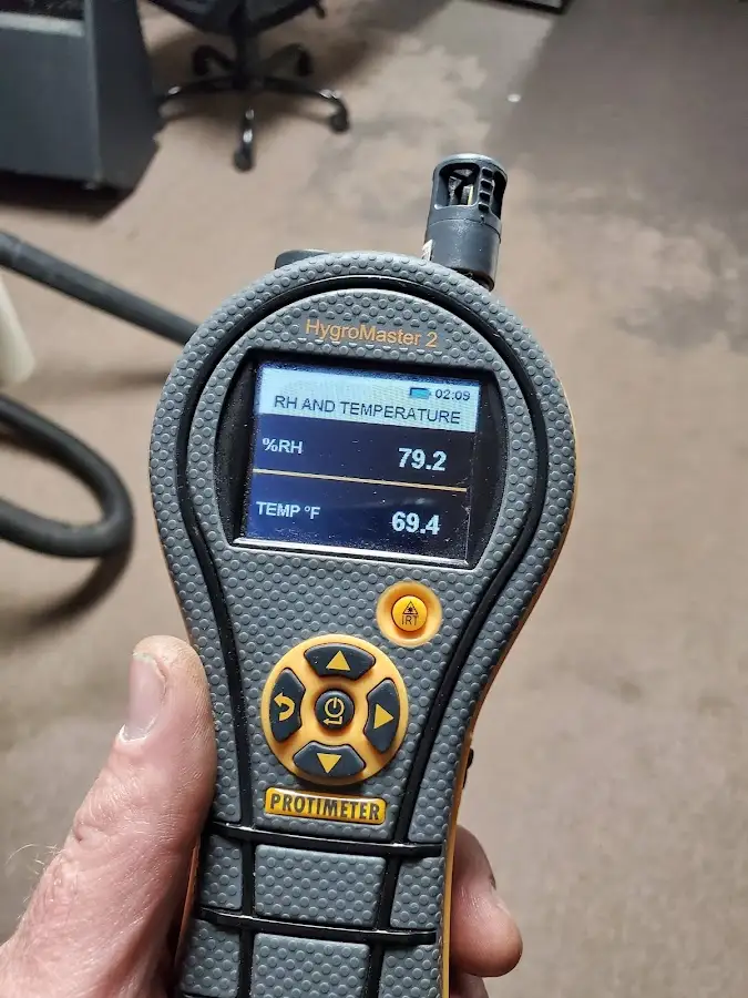 Moisture meter humidity assessment for Fire & Smoke Damage Restoration in Dunedin